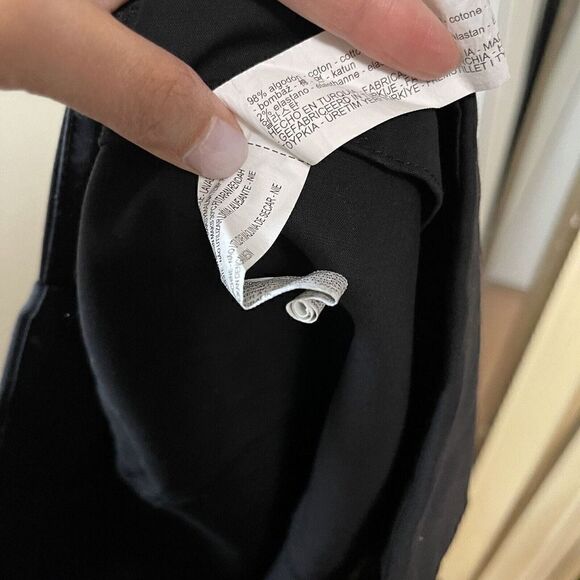 ZARA Black asymmetrical mini wrap skirt zipper detail size medium - Picture 5 of 6